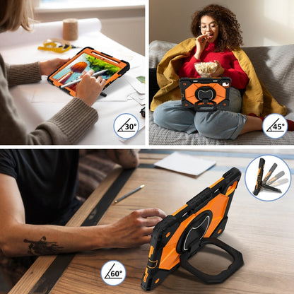 For iPad Air 11 2024 Contrast Color Robot Silicone Hybrid PC Tablet Case(Black Orange) - iPad Air 11 2024 Cases by PMC Jewellery | Online Shopping South Africa | PMC Jewellery | Buy Now Pay Later Mobicred