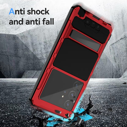 For Samsung Galaxy S24 Ultra 5G R-JUST Life Waterproof Dustproof Shockproof Holder Phone Case(Red) - Galaxy S24 Ultra 5G Cases by R-JUST | Online Shopping South Africa | PMC Jewellery | Buy Now Pay Later Mobicred