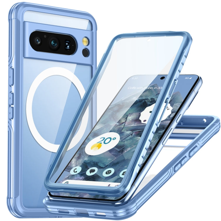 For Google Pixel 8 Pro Life Waterproof MagSafe Phone Case(Blue) - Google Cases by PMC TechLife | Online Shopping South Africa | PMC TechLife | Buy Now Pay Later Mobicred