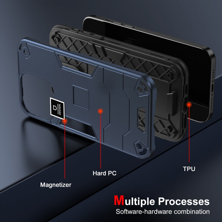 For Tecno Camon 19 2 in 1 Shockproof Phone Case(Blue) - Tecno Cases by PMC TechLife | Online Shopping South Africa | PMC TechLife | Buy Now Pay Later Mobicred