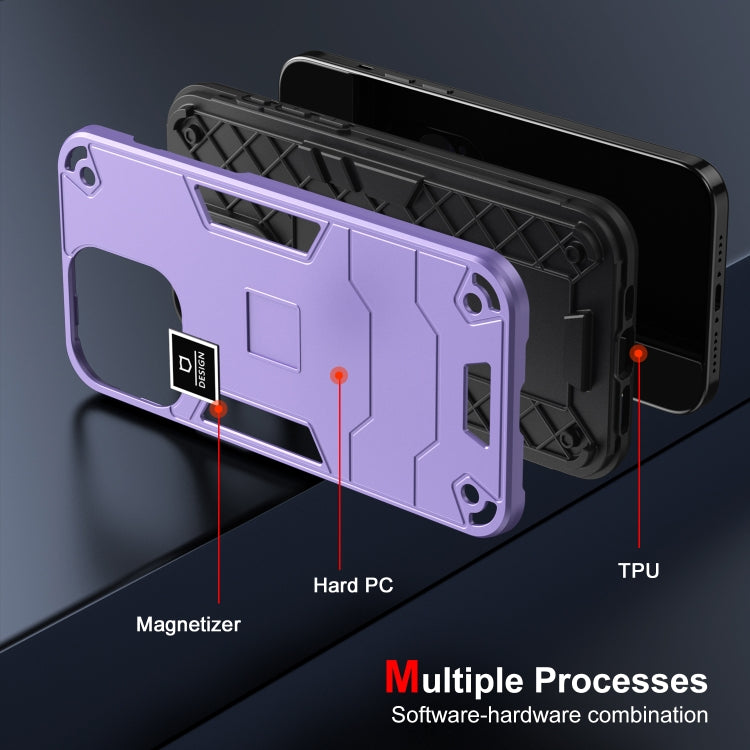 For Tecno Camon 20 Pro 4G 2 in 1 Shockproof Phone Case(Purple) - Tecno Cases by PMC TechLife | Online Shopping South Africa | PMC TechLife | Buy Now Pay Later Mobicred