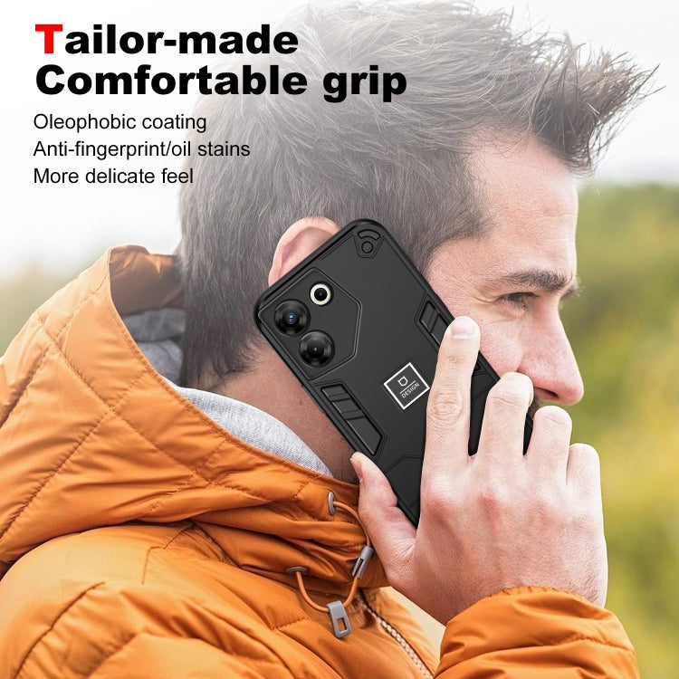 For Tecno Camon 20 Pro 5G 2 in 1 Shockproof Phone Case(Black) - Tecno Cases by PMC TechLife | Online Shopping South Africa | PMC TechLife | Buy Now Pay Later Mobicred