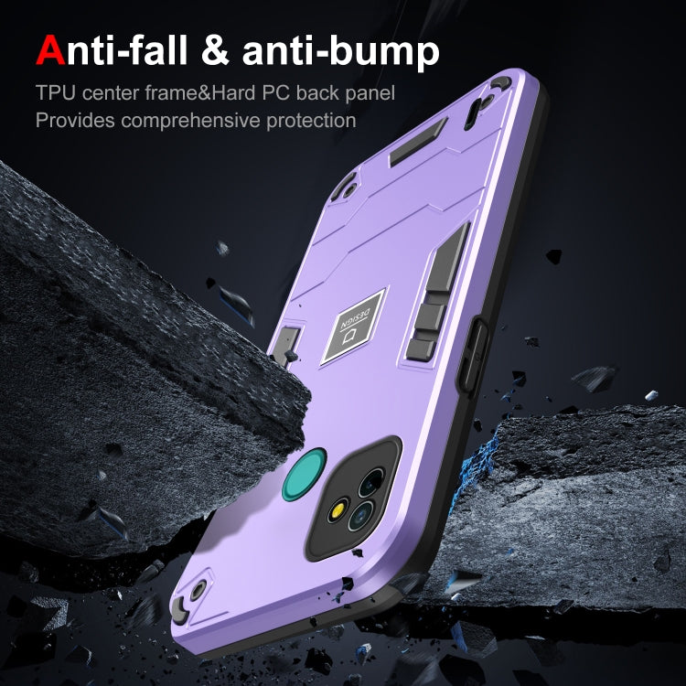 For Tecno Pop 5P 2 in 1 Shockproof Phone Case(Purple) - Tecno Cases by PMC Jewellery | Online Shopping South Africa | PMC Jewellery | Buy Now Pay Later Mobicred