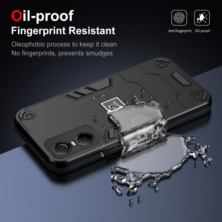 For Tecno Pop 6 Pro 2 in 1 Shockproof Phone Case(Black) - Tecno Cases by PMC TechLife | Online Shopping South Africa | PMC TechLife | Buy Now Pay Later Mobicred