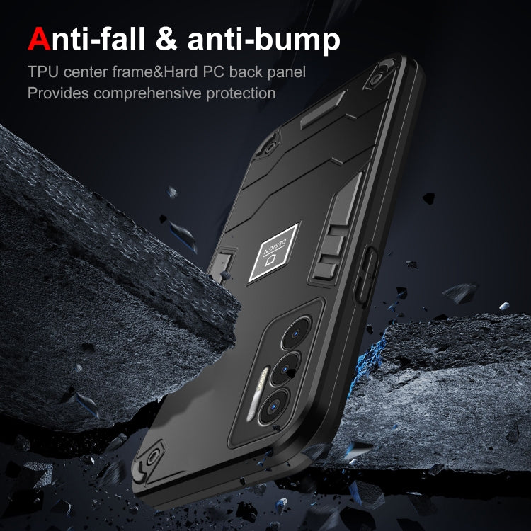 For Tecno Pova 3 2 in 1 Shockproof Phone Case(Black) - Tecno Cases by PMC TechLife | Online Shopping South Africa | PMC TechLife | Buy Now Pay Later Mobicred