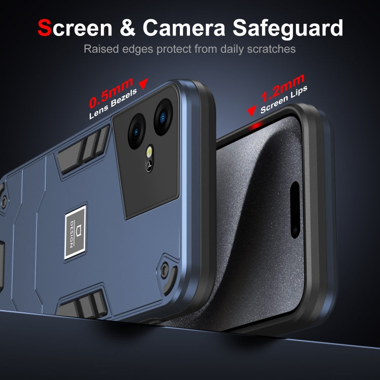 For Tecno Pova Neo 3 2 in 1 Shockproof Phone Case(Blue) - Tecno Cases by PMC TechLife | Online Shopping South Africa | PMC TechLife | Buy Now Pay Later Mobicred