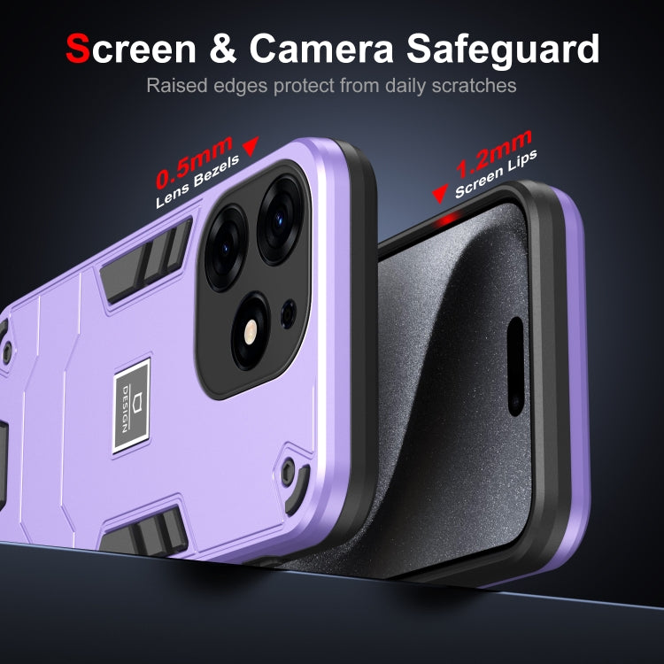 For Tecno Spark 10 Pro 2 in 1 Shockproof Phone Case(Purple) - Tecno Cases by PMC Jewellery | Online Shopping South Africa | PMC Jewellery | Buy Now Pay Later Mobicred