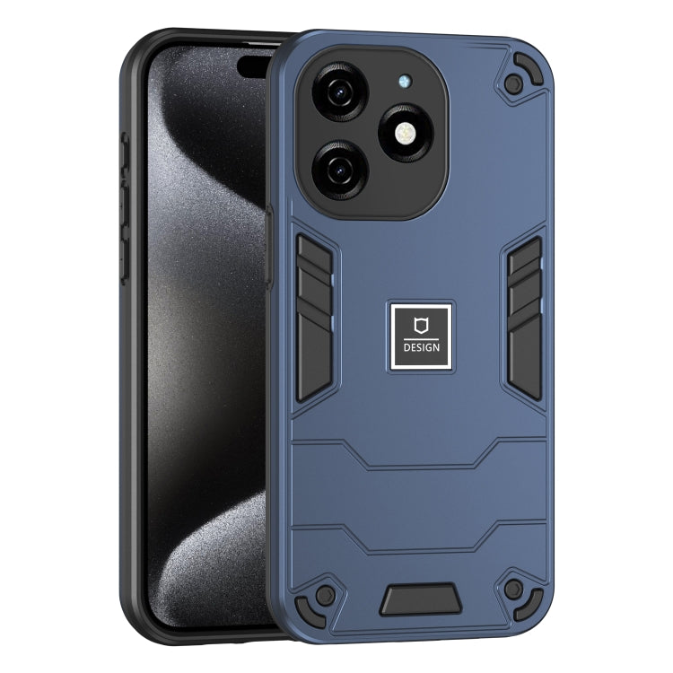 For Tecno Spark 20 2 in 1 Shockproof Phone Case(Blue) - Tecno Cases by PMC TechLife | Online Shopping South Africa | PMC TechLife | Buy Now Pay Later Mobicred
