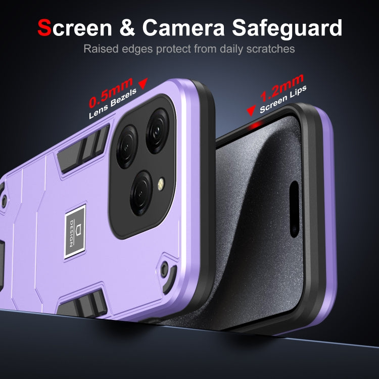 For Tecno Spark 20 Pro 2 in 1 Shockproof Phone Case(Purple) - Tecno Cases by PMC TechLife | Online Shopping South Africa | PMC TechLife | Buy Now Pay Later Mobicred