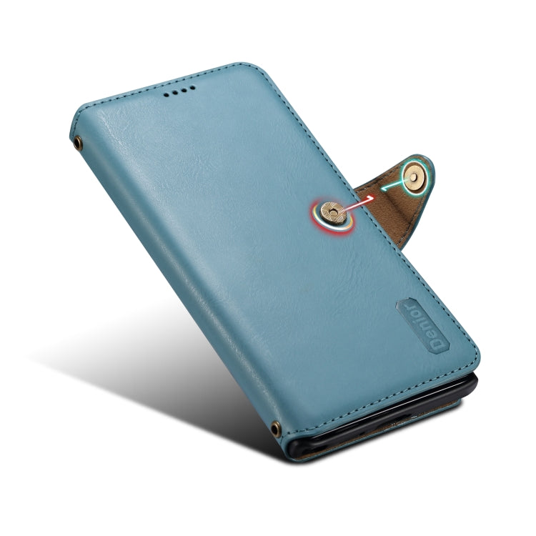 For Samsung Galaxy S24 Ultra 5G Denior Cowhide Texture Wallet Style Leather Phone Case(Blue) - Galaxy S24 Ultra 5G Cases by Denior | Online Shopping South Africa | PMC Jewellery | Buy Now Pay Later Mobicred