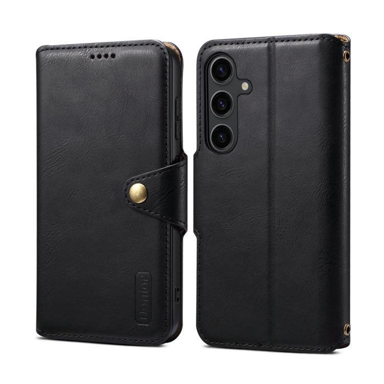 For Samsung Galaxy S24+ 5G Denior Cowhide Texture Wallet Style Leather Phone Case(Black) - Galaxy S24+ 5G Cases by Denior | Online Shopping South Africa | PMC Jewellery | Buy Now Pay Later Mobicred