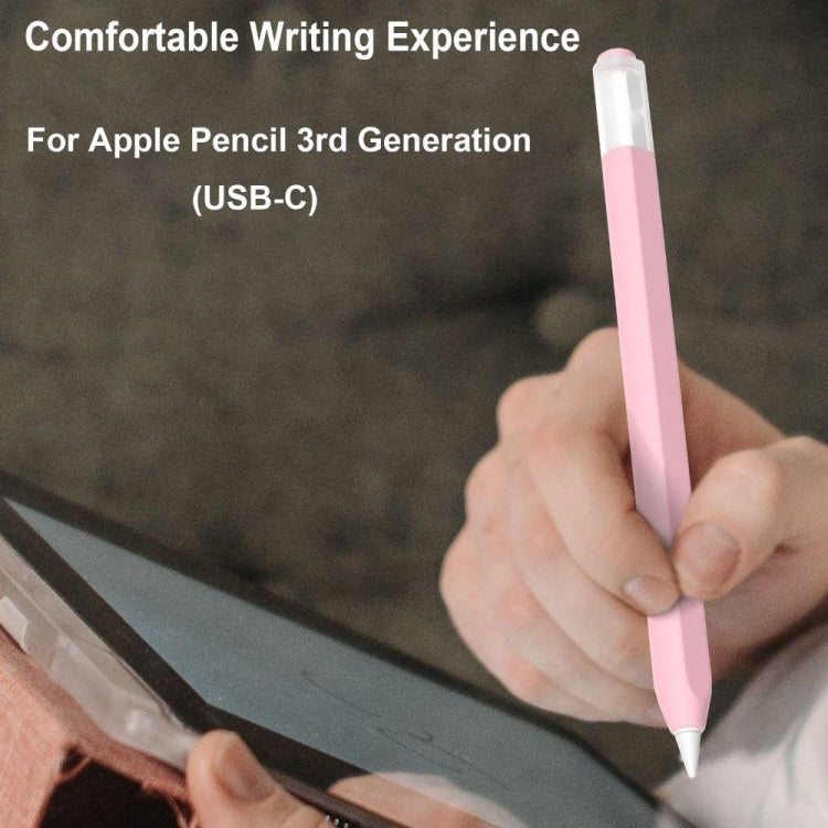 For Apple Pencil (USB-C) Jelly Silicone Stylus Pen Protective Cover(White) - Pencil Accessories by PMC Jewellery | Online Shopping South Africa | PMC Jewellery | Buy Now Pay Later Mobicred