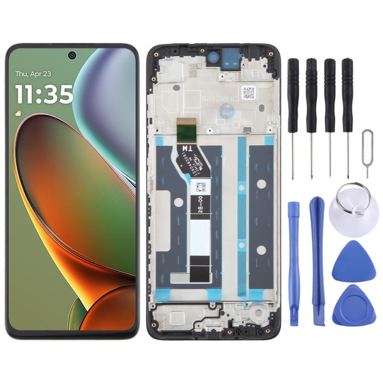 For Motorola Moto G15 Power OEM LCD Screen Digitizer Full Assembly with Frame - free shipping - PMC TechLife - Order now!