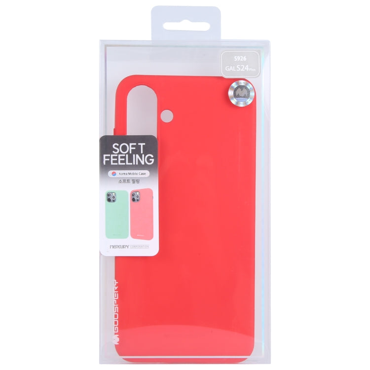 For Samsung Galaxy S24 5G GOOSPERY SOFT FEELING Liquid TPU Soft Phone Case(Red) - Galaxy S24 5G Cases by GOOSPERY | Online Shopping South Africa | PMC Jewellery | Buy Now Pay Later Mobicred