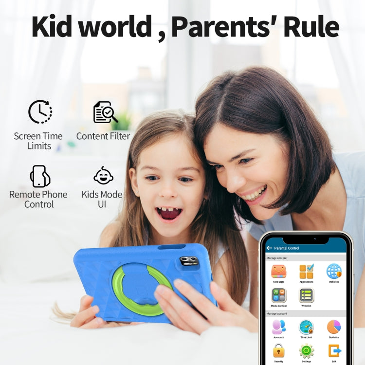 Pritom B8K WiFi Kid Tablet 8 inch,  4GB+64GB, Android 13 Allwinner A523 Octa Core CPU Support Parental Control Google Play(Blue) -  by PRITOM | Online Shopping South Africa | PMC Jewellery