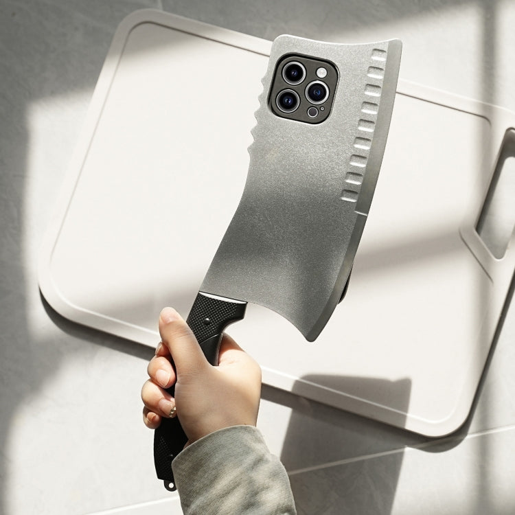 For iPhone XS Max Simulated Kitchen Knife TPU + PC Phone Case(Silver) - More iPhone Cases by PMC TechLife | Online Shopping South Africa | PMC TechLife