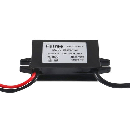 12V to 5V 3A Car Power Converter DC Module Voltage Regulator, Style:Dual USB with Ears - Car Modification by PMC Jewellery | Online Shopping South Africa | PMC Jewellery | Buy Now Pay Later Mobicred