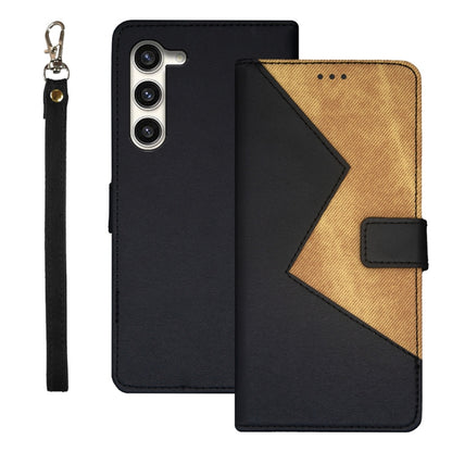 For Samsung Galaxy S24 5G idewei Two-color Splicing Leather Phone Case(Black) - Galaxy S24 5G Cases by idewei | Online Shopping South Africa | PMC Jewellery | Buy Now Pay Later Mobicred