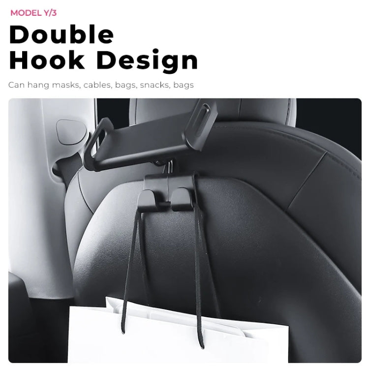 For Tesla Model 3 / Y Car Co-pilot Glove Box Hook Phone Tablet Holder, Style:Hook Base + Phone Bracket - Car Holders by PMC Jewellery | Online Shopping South Africa | PMC Jewellery | Buy Now Pay Later Mobicred