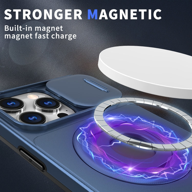 For iPhone 16 Pro Camshield MagSafe Ring Holder Armor Phone Case(Blue) - iPhone 16 Pro Cases by PMC TechLife | Online Shopping South Africa | PMC TechLife | Buy Now Pay Later Mobicred