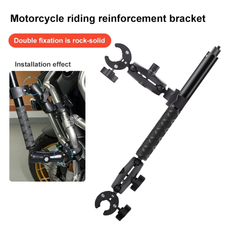 Dual-heads Crab & Single Heads Motorcycle Clamps Handlebar Fixed Mount 3-stage Telescopic Selfie Stick - free shipping - PMC TechLife - Order now!