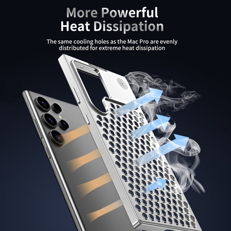 For Samsung Galaxy S24 Ultra 5G R-JUST RJ58 Aromatherapy Metal Cooling Phone Case(Silver) - Galaxy S24 Ultra 5G Cases by R-JUST | Online Shopping South Africa | PMC Jewellery