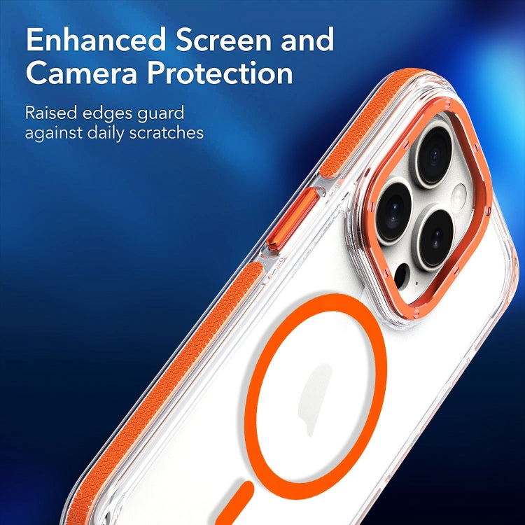 For iPhone 11 Pro Max Dual-Color Clear Acrylic Hybrid TPU MagSafe Phone Case(Blue) - iPhone 11 Pro Max Cases by PMC TechLife | Online Shopping South Africa | PMC TechLife