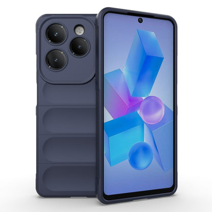 For Infinix Hot 40 Pro / Hot 40 Magic Shield TPU + Flannel Phone Case(Dark Blue) - Infinix Cases by PMC Jewellery | Online Shopping South Africa | PMC Jewellery | Buy Now Pay Later Mobicred