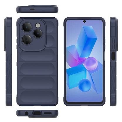 For Infinix Hot 40 Pro / Hot 40 Magic Shield TPU + Flannel Phone Case(Dark Blue) - Infinix Cases by PMC Jewellery | Online Shopping South Africa | PMC Jewellery | Buy Now Pay Later Mobicred