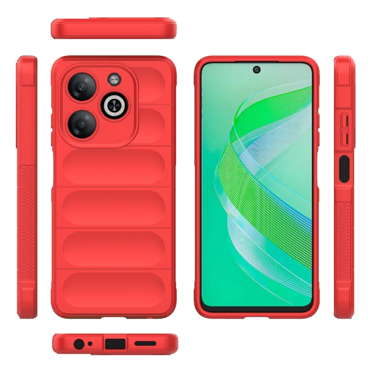 For Infinix Smart 8 Magic Shield TPU + Flannel Phone Case(Red) - Infinix Cases by PMC TechLife | Online Shopping South Africa | PMC TechLife | Buy Now Pay Later Mobicred