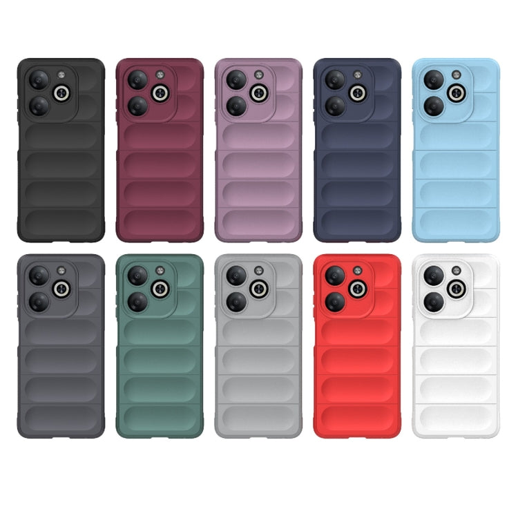 For Infinix Smart 8 Magic Shield TPU + Flannel Phone Case(Wine Red) - Infinix Cases by PMC TechLife | Online Shopping South Africa | PMC TechLife | Buy Now Pay Later Mobicred