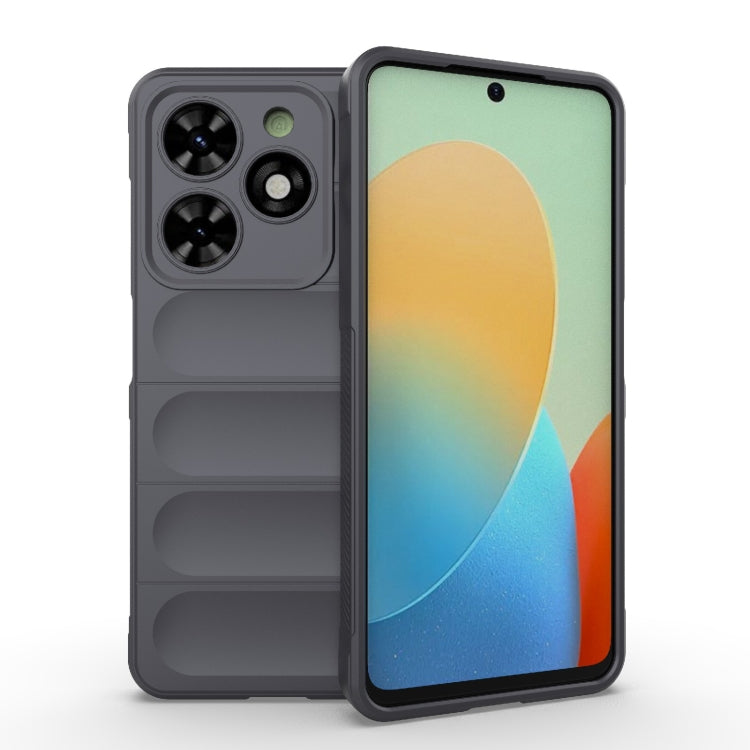 For Tecno Spark Go 2024 / 20C / Pop 8 Magic Shield TPU + Flannel Phone Case(Dark Grey) - Tecno Cases by PMC Jewellery | Online Shopping South Africa | PMC Jewellery | Buy Now Pay Later Mobicred
