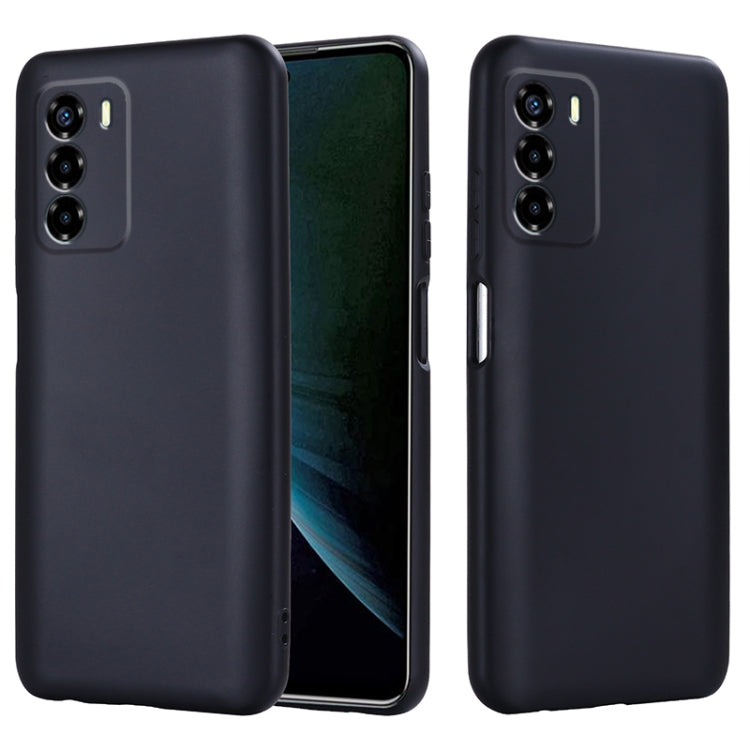 For ZTE Blade V40 Smart Pure Color Liquid Silicone Shockproof Phone Case(Black) - ZTE Cases by PMC TechLife | Online Shopping South Africa | PMC TechLife | Buy Now Pay Later Mobicred
