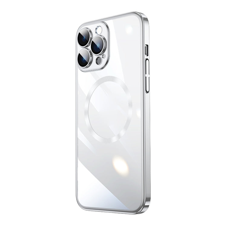 For iPhone 15 Pro Magsafe Magnetic Electroplated PC Phone Case(Silver) - iPhone 15 Pro Cases by PMC TechLife | Online Shopping South Africa | PMC TechLife