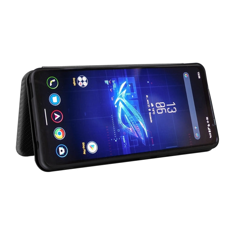 For ASUS ROG Phone 8 Pro Carbon Fiber Texture Flip Leather Phone Case(Black) - free shipping - PMC TechLife - Order now!