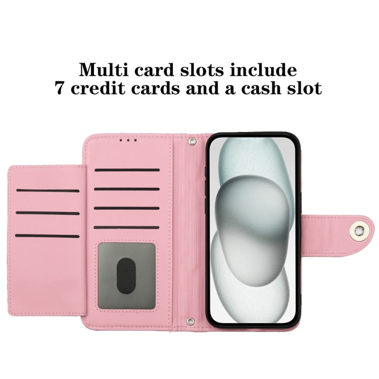 For Google Pixel 9 / Pixel 9 Pro Rhombic Texture Flip Leather Phone Case with Lanyard(Pink) - Google Cases by PMC Jewellery | Online Shopping South Africa | PMC Jewellery | Buy Now Pay Later Mobicred