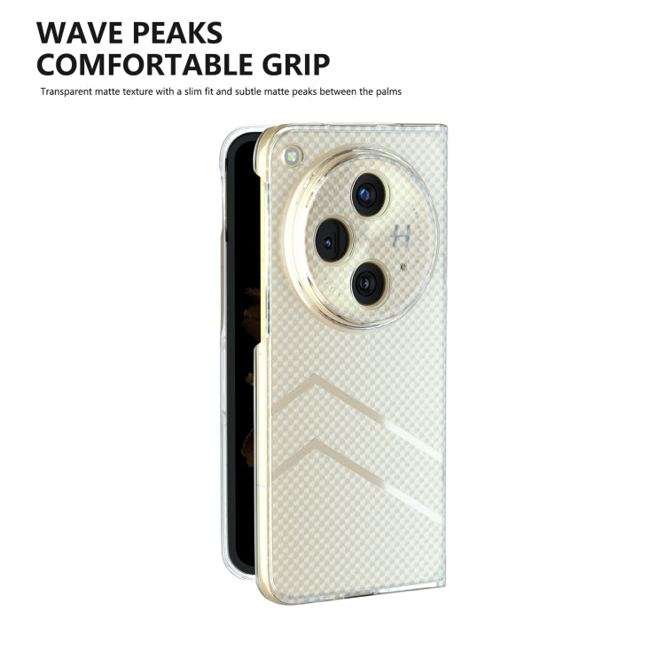 For OPPO Find N3 Wave Pattern Transparent Frosted Phone Case - Find N3 Cases by PMC Jewellery | Online Shopping South Africa | PMC Jewellery | Buy Now Pay Later Mobicred