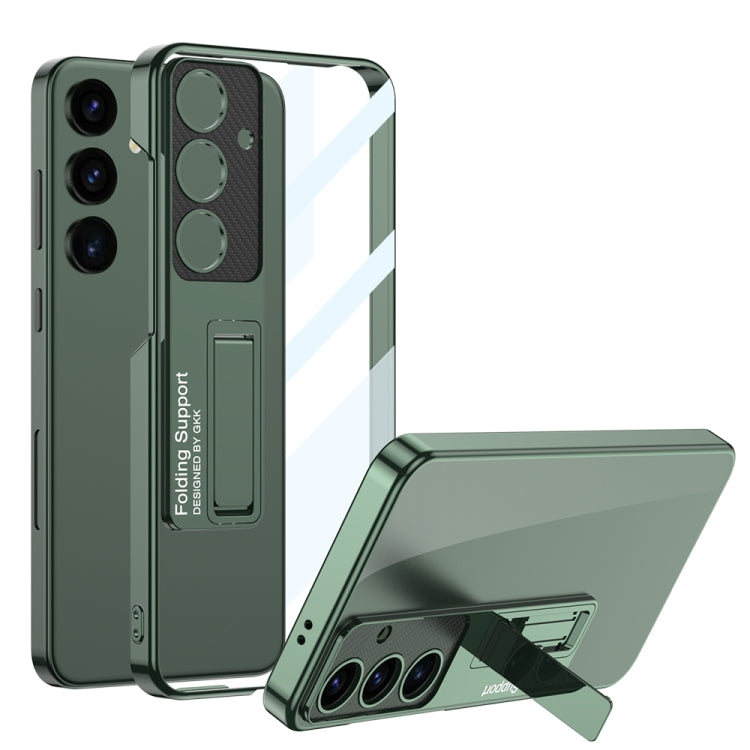 For Samsung Galaxy S24+ 5G GKK Electroplating Full Coverage Protective Phone Case with Holder(Green) - Galaxy S24+ 5G Cases by GKK | Online Shopping South Africa | PMC Jewellery | Buy Now Pay Later Mobicred