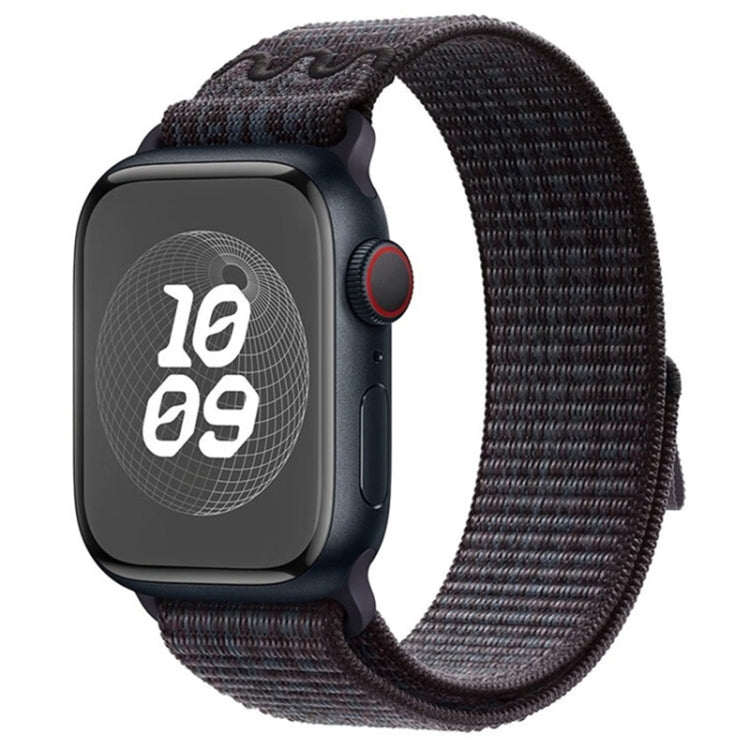 For Apple Watch SE 40mm Loop Nylon Watch Band(Black Blue) - free shipping - PMC TechLife - Order now!