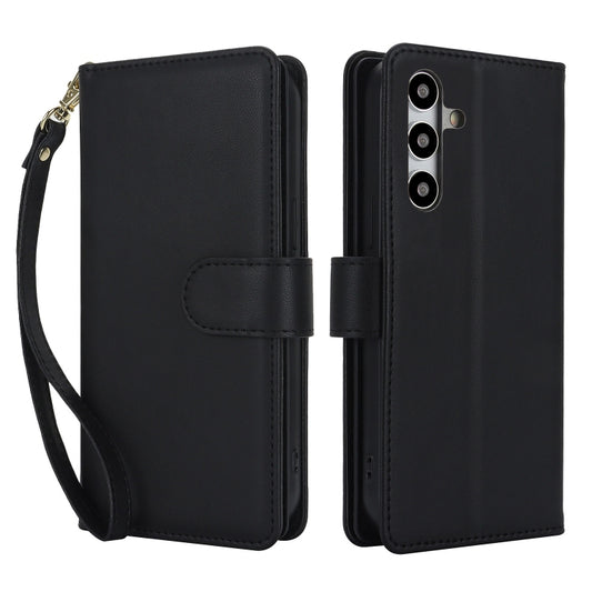 For Samsung Galaxy S24+ / S25+ 5G Multi-Card Wallet RFID Leather Phone Case(Black) - Galaxy S24+ 5G Cases by PMC Jewellery | Online Shopping South Africa | PMC Jewellery | Buy Now Pay Later Mobicred