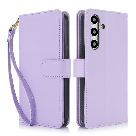 For Samsung Galaxy S24+ / S25+ 5G Multi-Card Wallet RFID Leather Phone Case(Light Purple) - Galaxy S24+ 5G Cases by PMC Jewellery | Online Shopping South Africa | PMC Jewellery | Buy Now Pay Later Mobicred