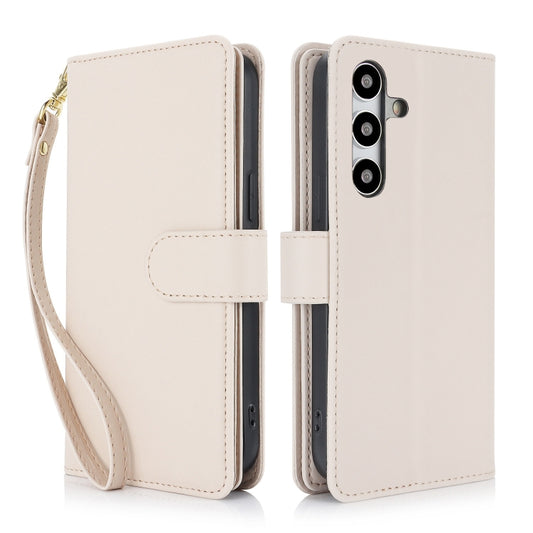 For Samsung Galaxy S24 / S25 5G Multi-Card Wallet RFID Leather Phone Case(Apricot) - Galaxy S24 5G Cases by PMC Jewellery | Online Shopping South Africa | PMC Jewellery | Buy Now Pay Later Mobicred