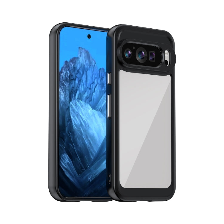 For Google Pixel 9 Colorful Series Acrylic Hybrid TPU Phone Case(Black) - Google Cases by PMC Jewellery | Online Shopping South Africa | PMC Jewellery | Buy Now Pay Later Mobicred