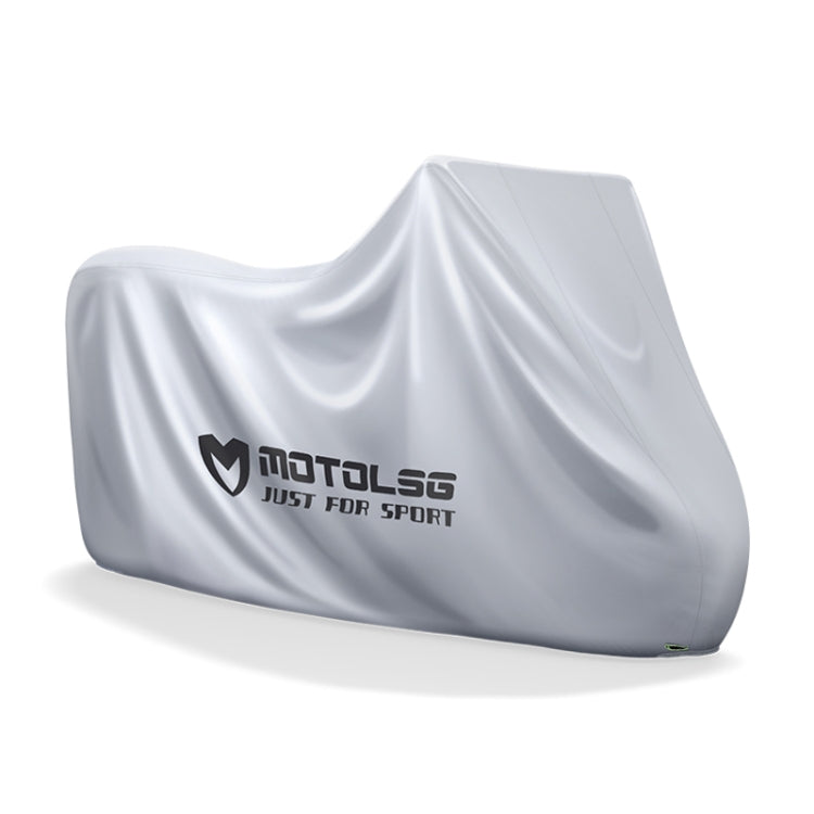 MOTOLSG Motorcycle Waterproof Sunproof Dustproof Thickening Cover, Size:XXL(Silver) - Raincoat by MOTOLSG | Online Shopping South Africa | PMC TechLife | Buy Now Pay Later Mobicred