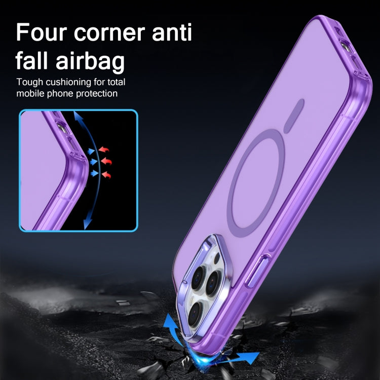 For iPhone 15 Pro Electroplated IMD Magsafe PC Hybrid TPU Phone Case(Purple) - free shipping - PMC TechLife - Order now!