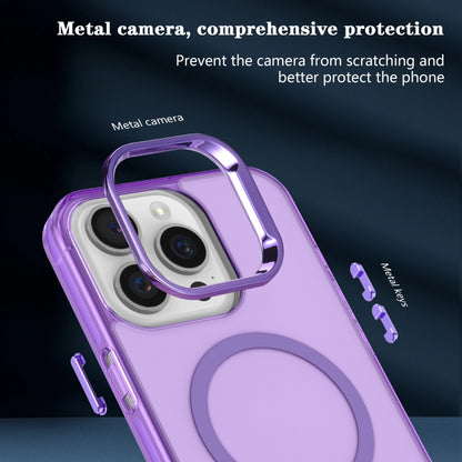 For iPhone 15 Pro Electroplated IMD Magsafe PC Hybrid TPU Phone Case(Purple) - iPhone 15 Pro Cases by PMC Jewellery | Online Shopping South Africa | PMC Jewellery