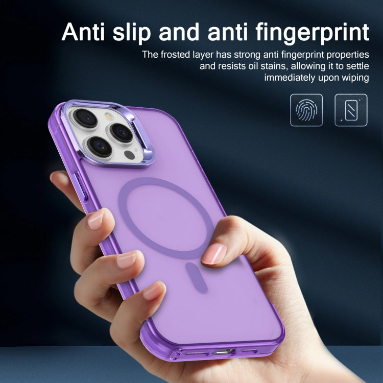 For iPhone 14 Electroplated IMD Magsafe PC Hybrid TPU Phone Case(Purple) - iPhone 14 Cases by PMC TechLife | Online Shopping South Africa | PMC TechLife