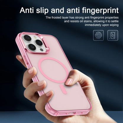 For iPhone 14 Pro Electroplated IMD Magsafe PC Hybrid TPU Phone Case(Pink) - iPhone 14 Pro Cases by PMC Jewellery | Online Shopping South Africa | PMC Jewellery