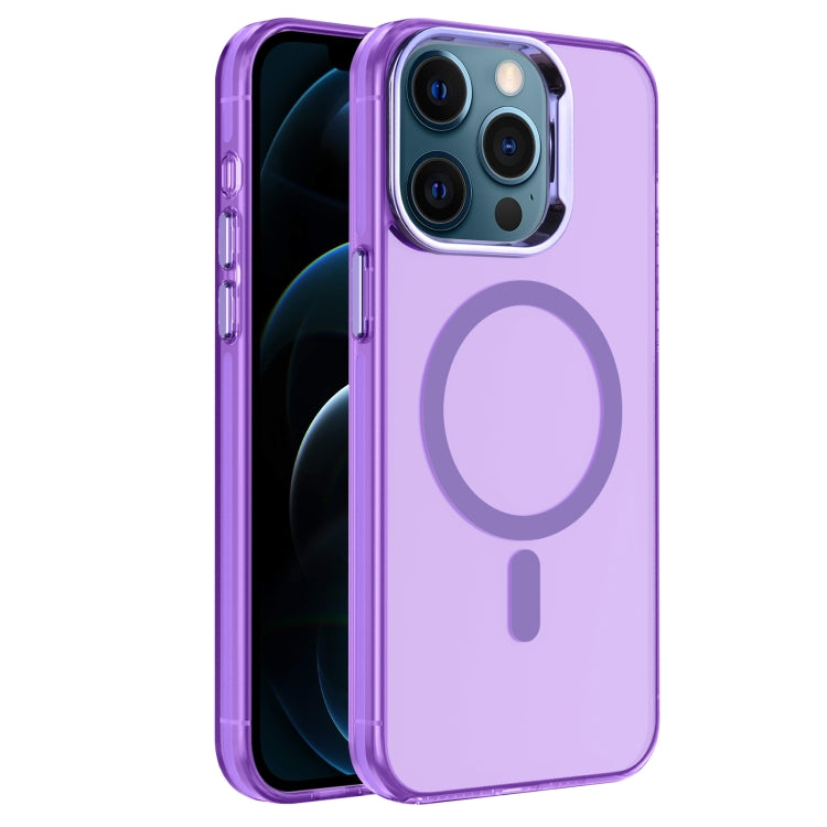 For iPhone 12 Pro Electroplated IMD Magsafe PC Hybrid TPU Phone Case(Purple) - iPhone 12 / 12 Pro Cases by PMC Jewellery | Online Shopping South Africa | PMC Jewellery