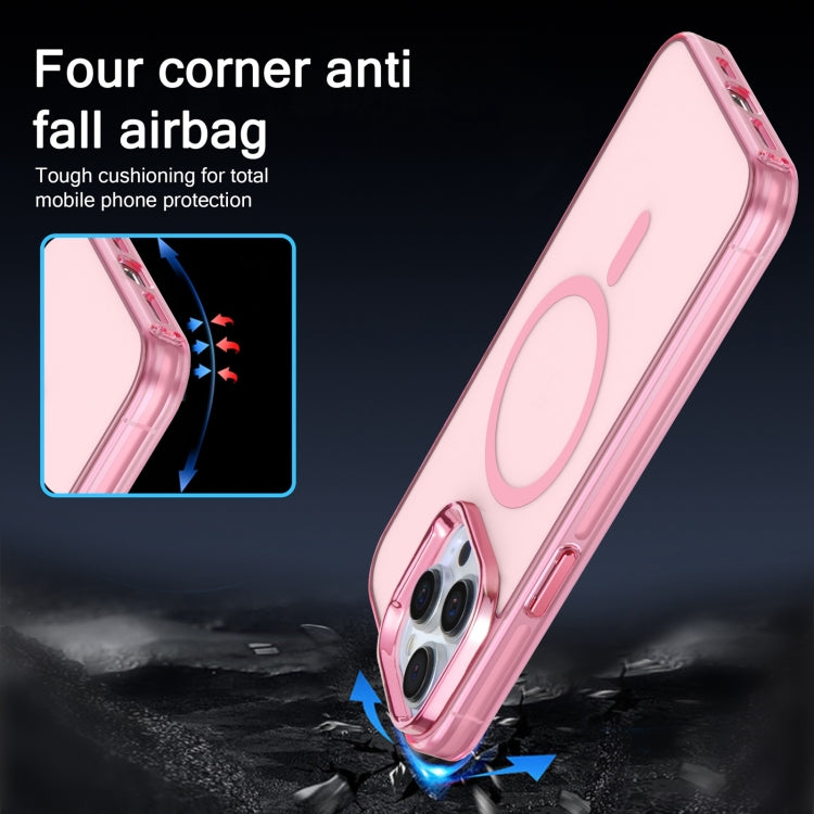 For iPhone 11 Electroplated IMD Magsafe PC Hybrid TPU Phone Case(Pink) - iPhone 11 Cases by PMC TechLife | Online Shopping South Africa | PMC TechLife